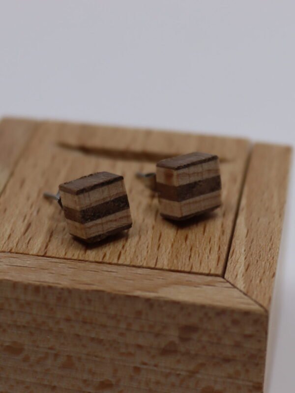 Pendientes artesanales de 4 maderas nobles